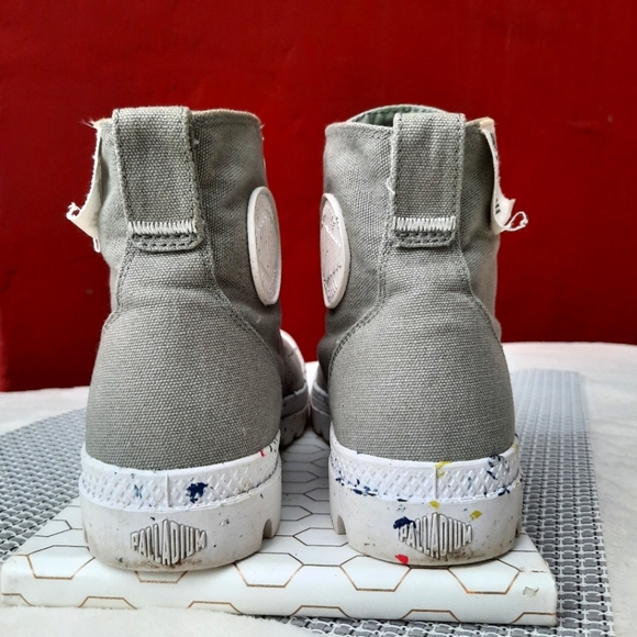 Palladium x Free People Earth Collection Hi Ankle Combat Boots Confetti Sole 7.5 - Picture 8 of 13